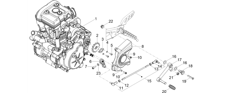 Engine-Completing part-Lever