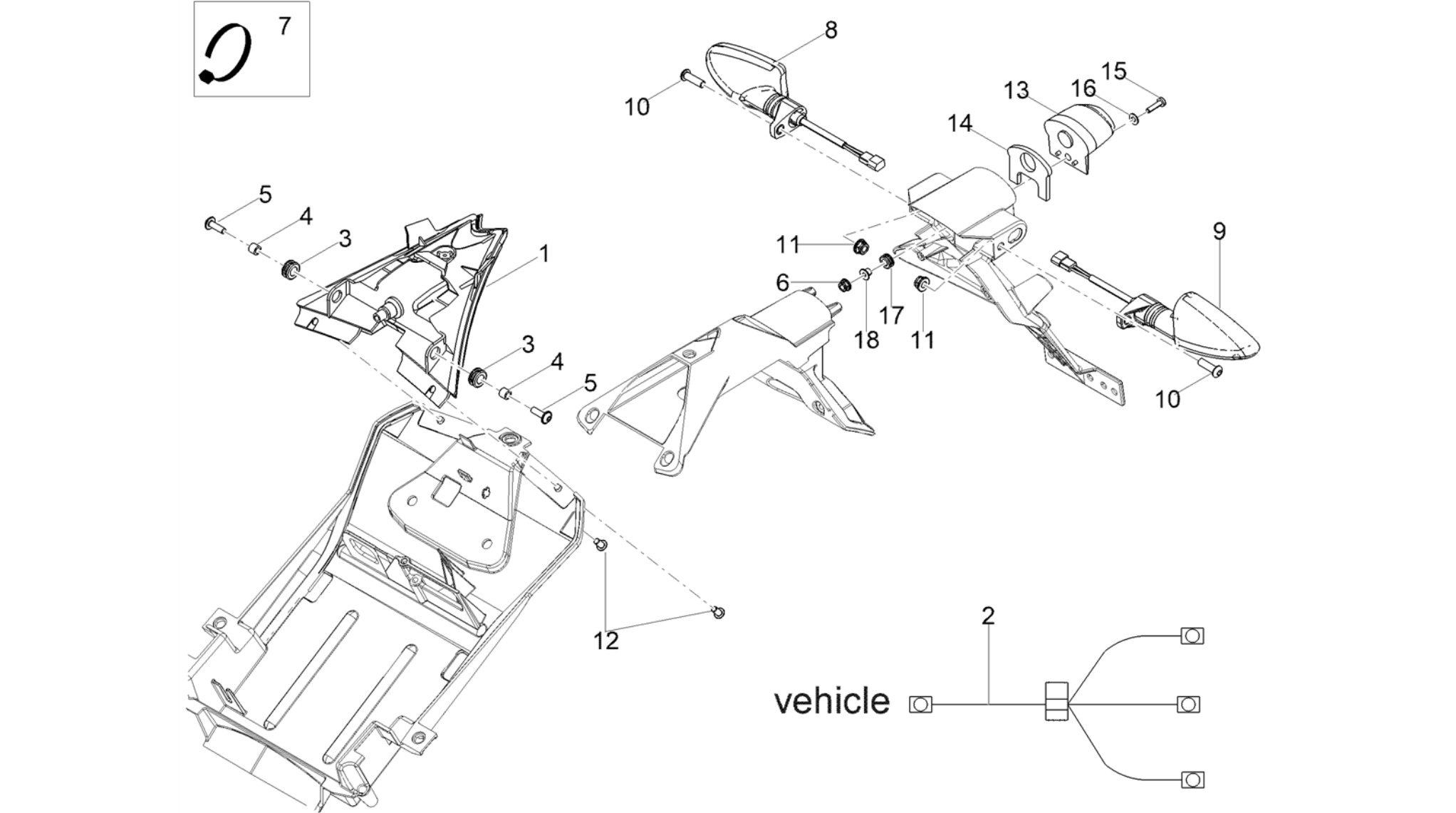 Rear headlamps