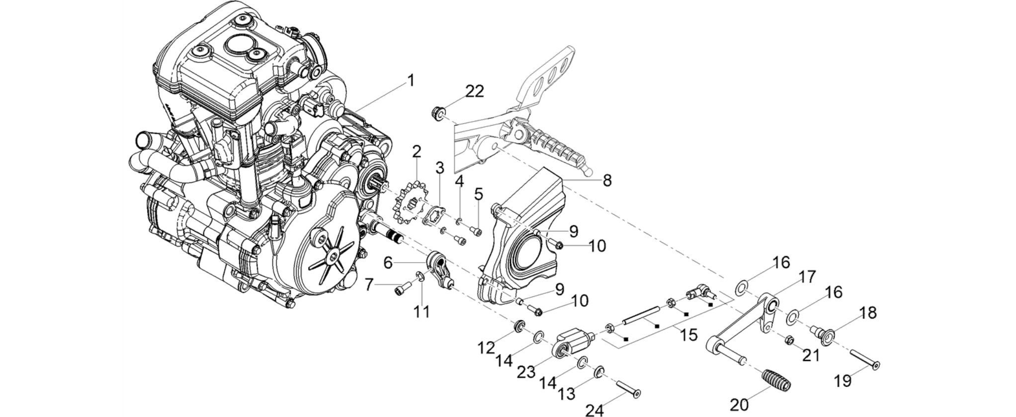 Engine-Completing part-Lever