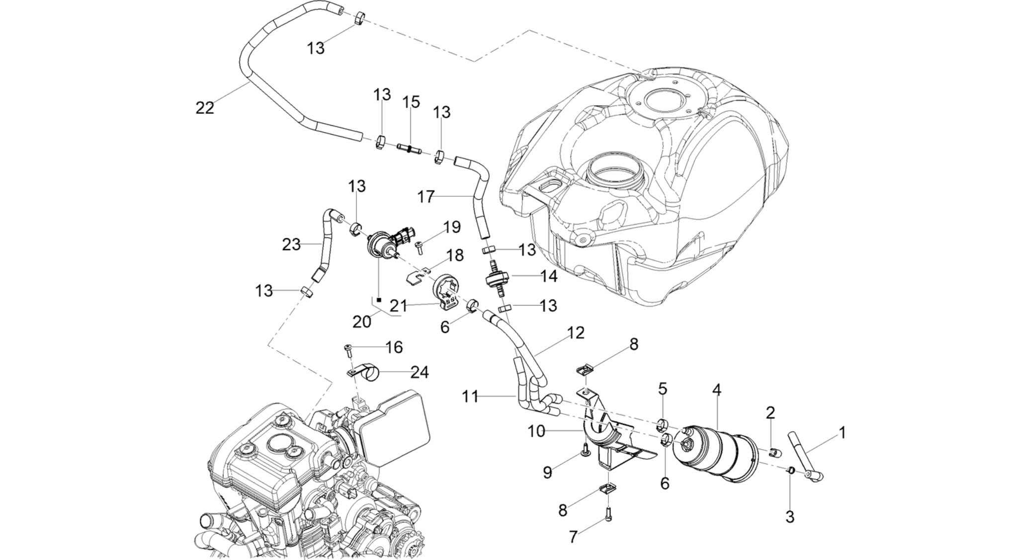 Fuel vapour recover system