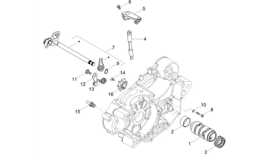 Gear box / Selector / Shift cam