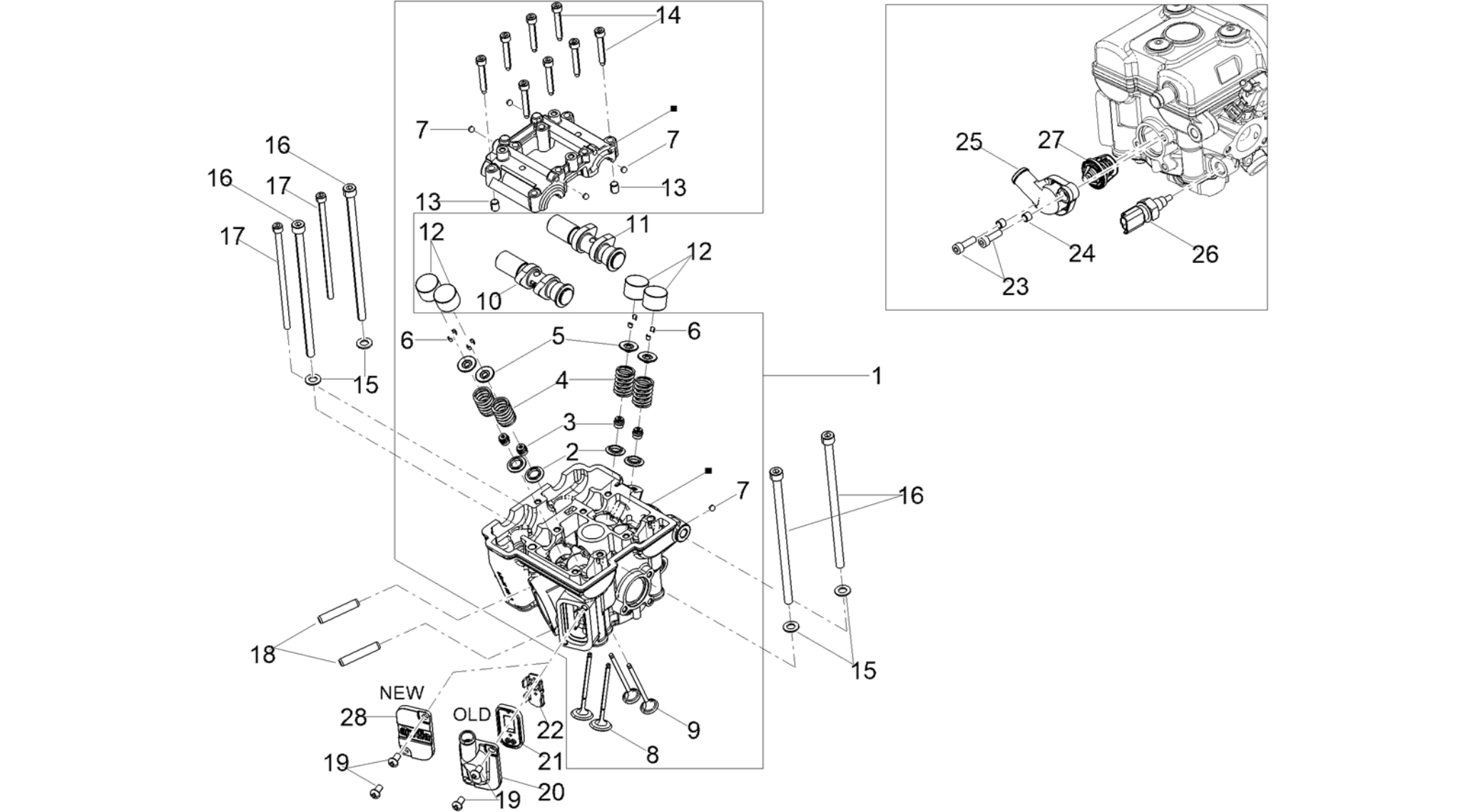 Cylinder head - valves