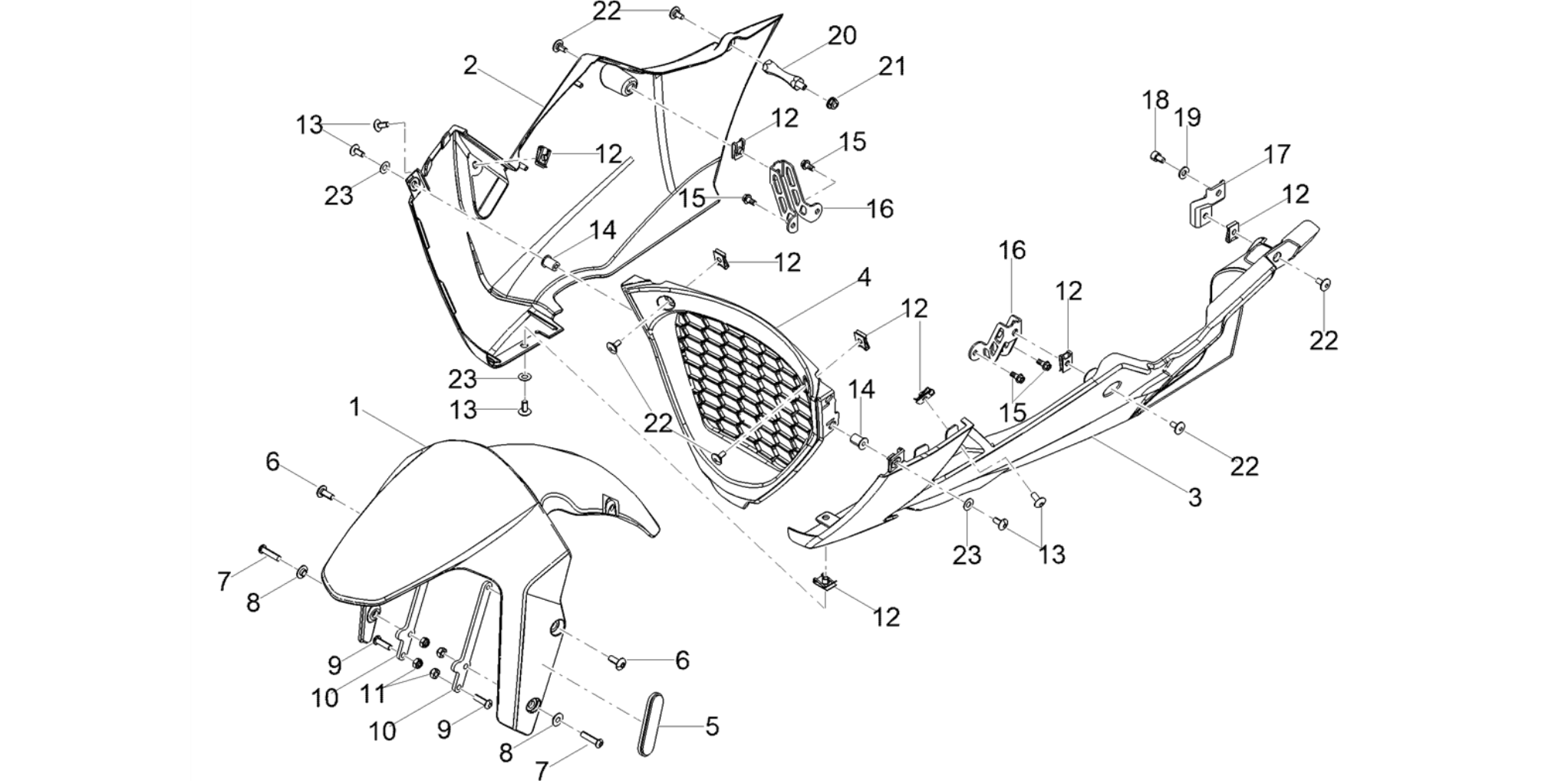 Front mudguard-Pillar