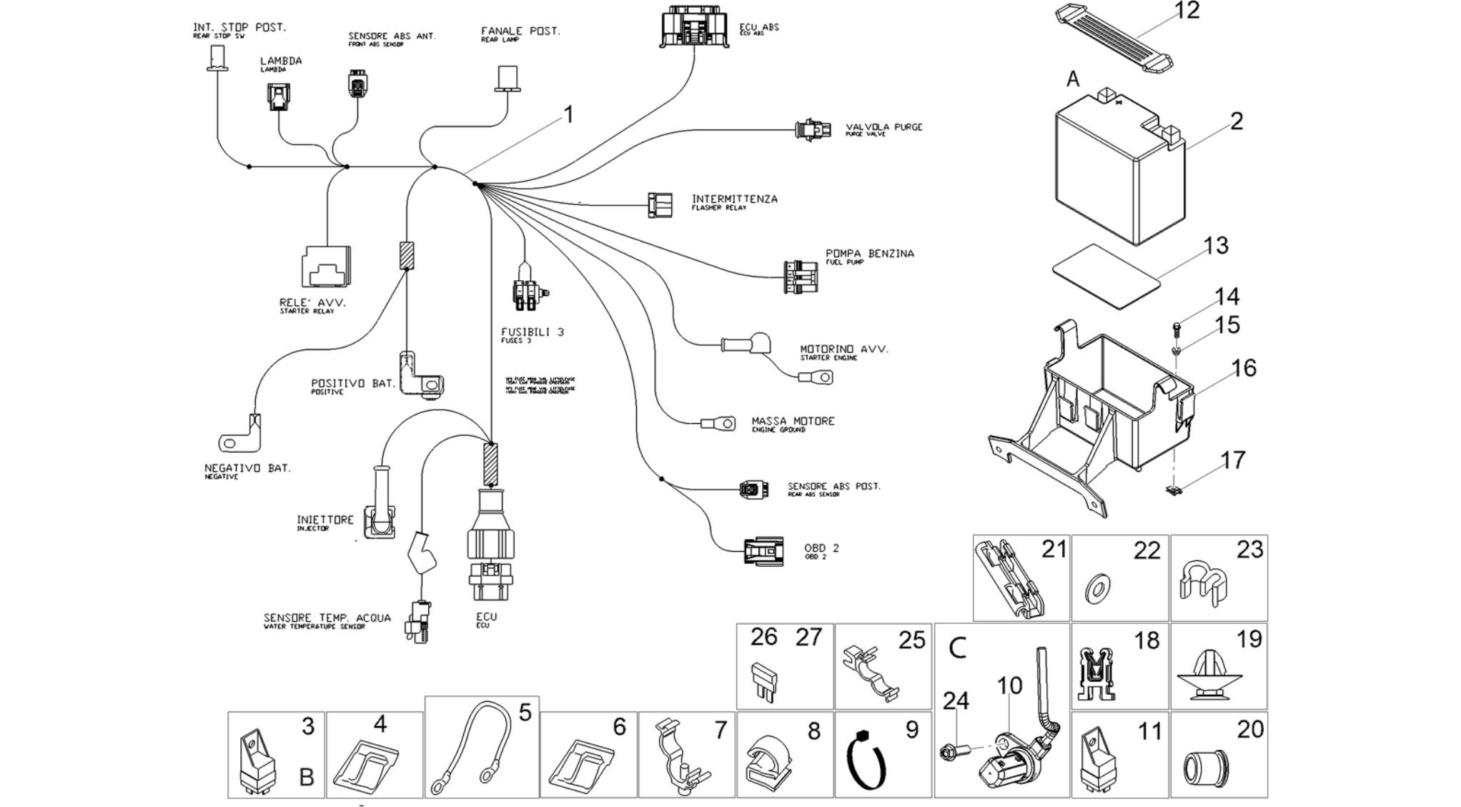 Rear electrical system