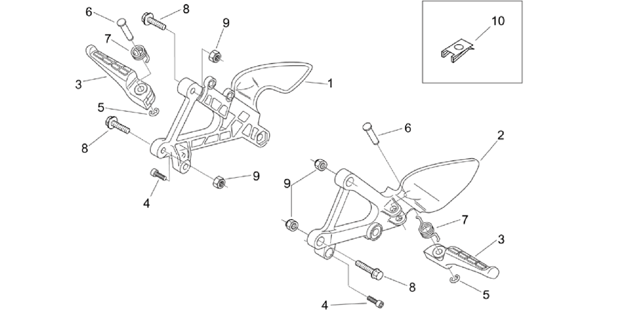 Front footrests