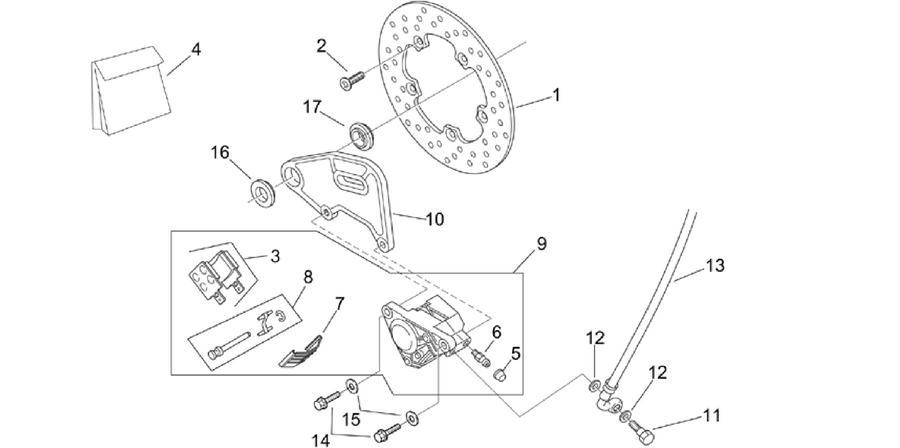 Rear brake caliper