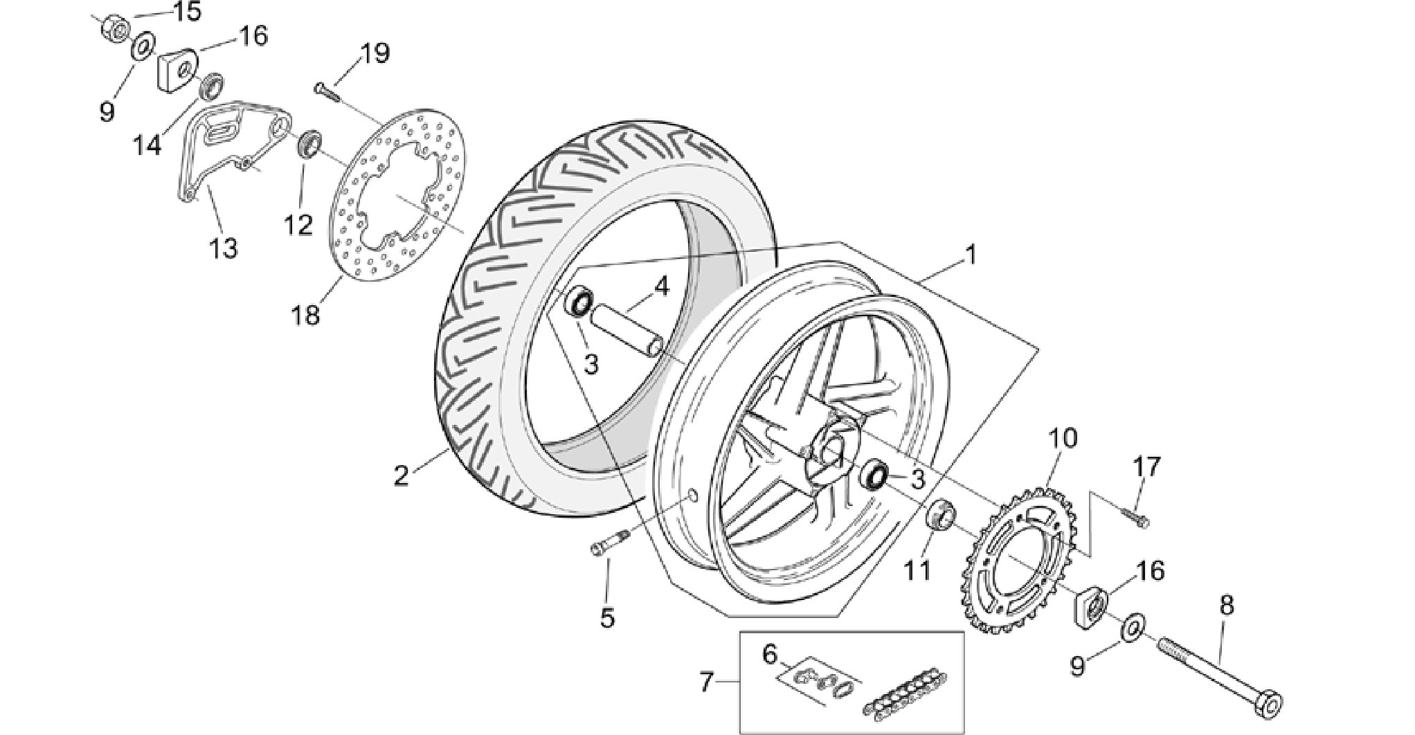 Rear wheel