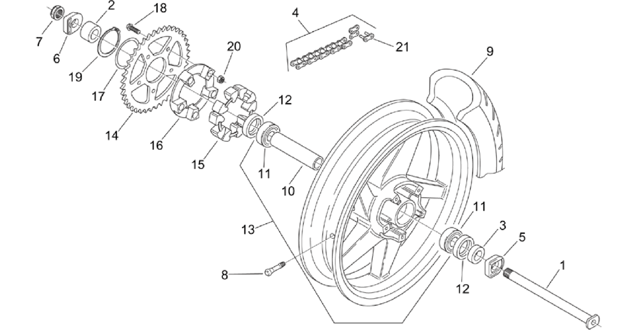 Rear wheel