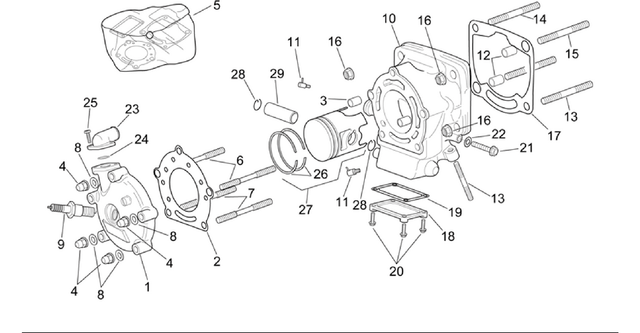 Horizontal cylinder assembly