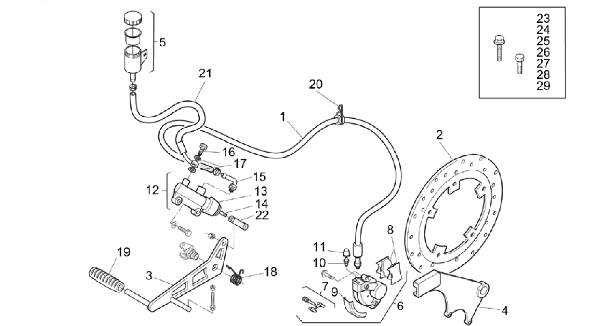 Rear brake caliper