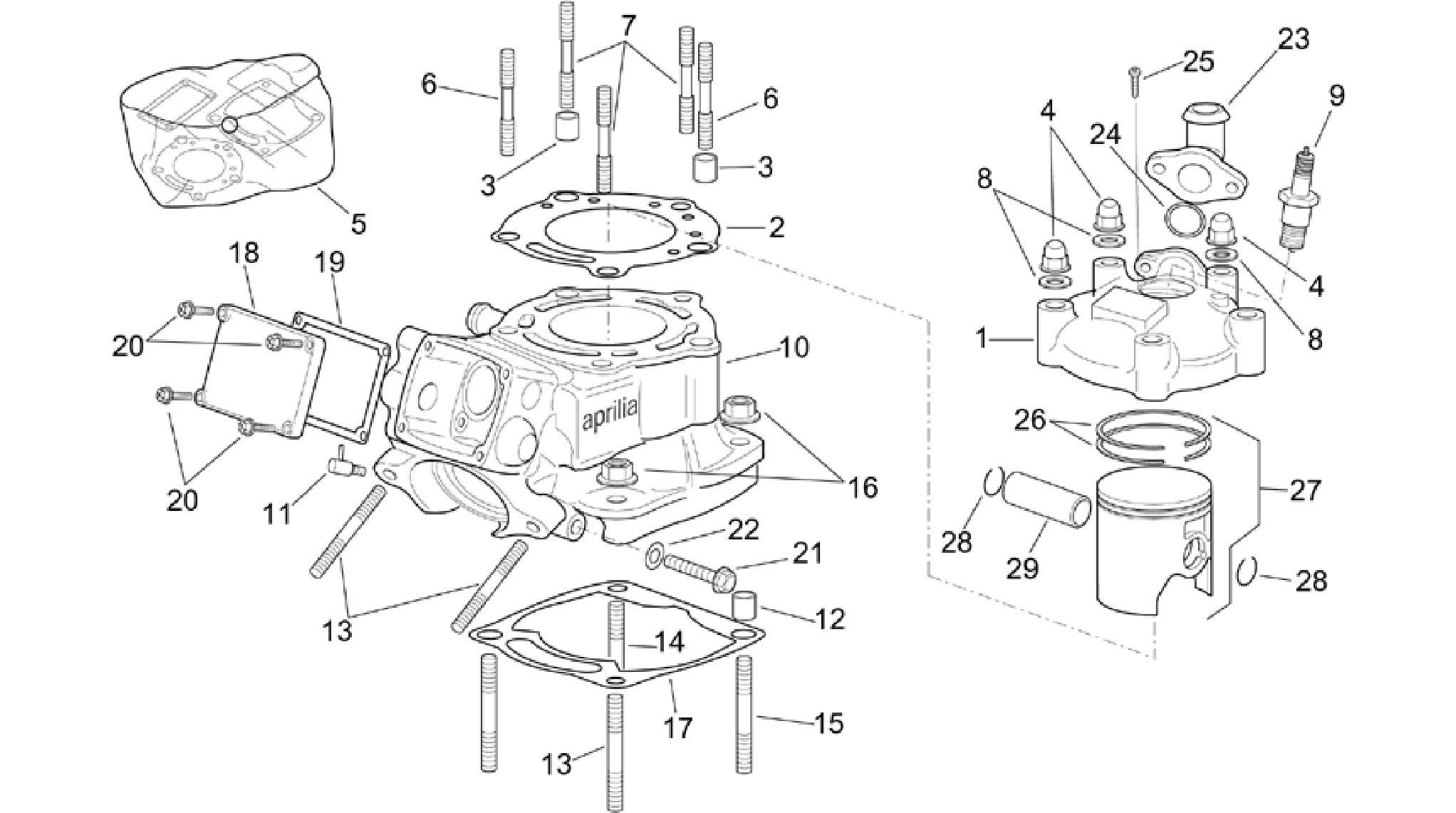Vertical cylinder assembly