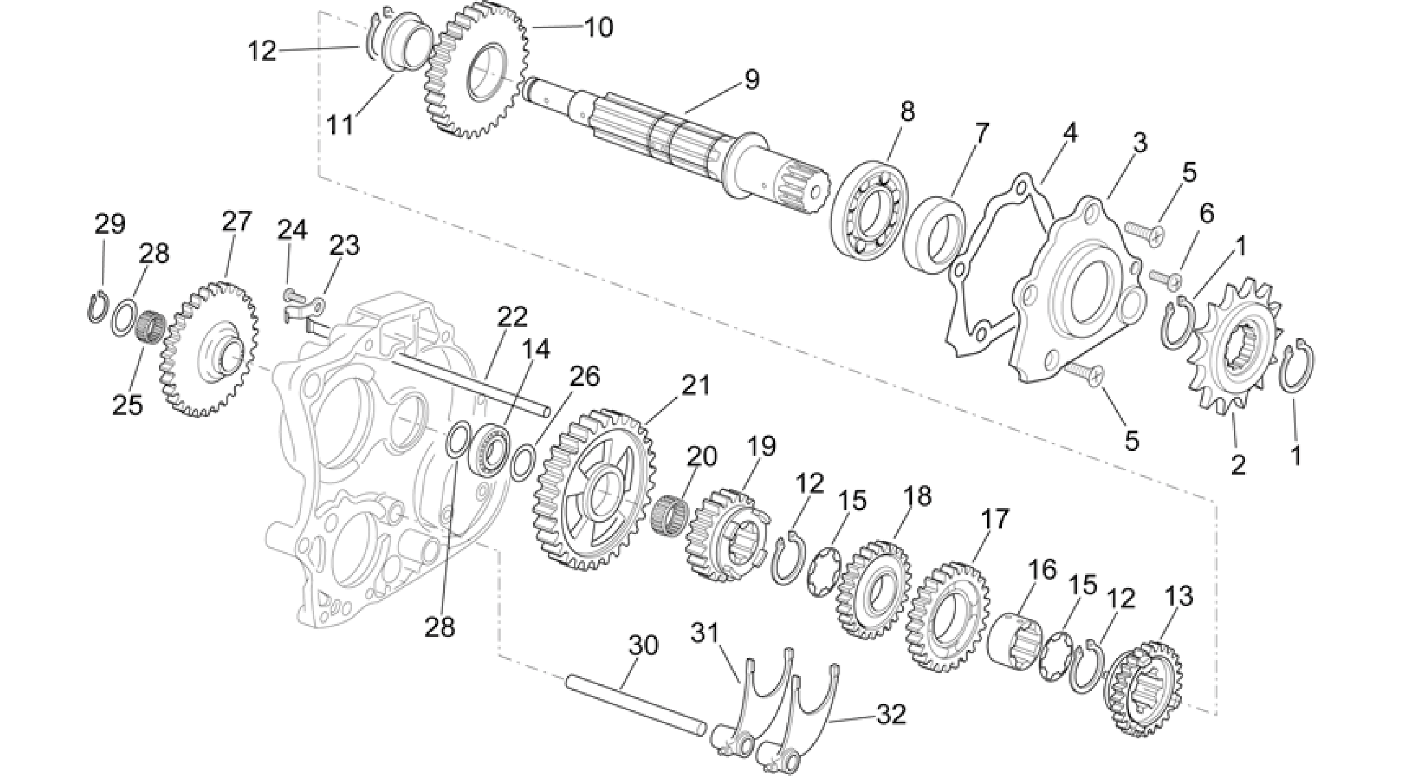 Driven shaft