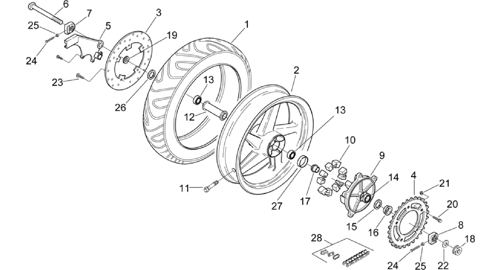 Rear wheel