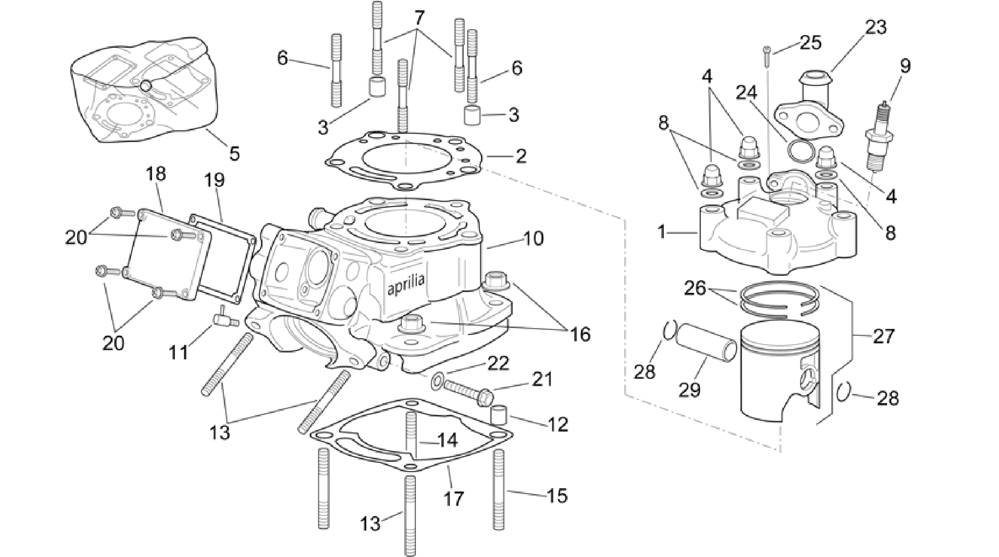 Vertical cylinder assembly