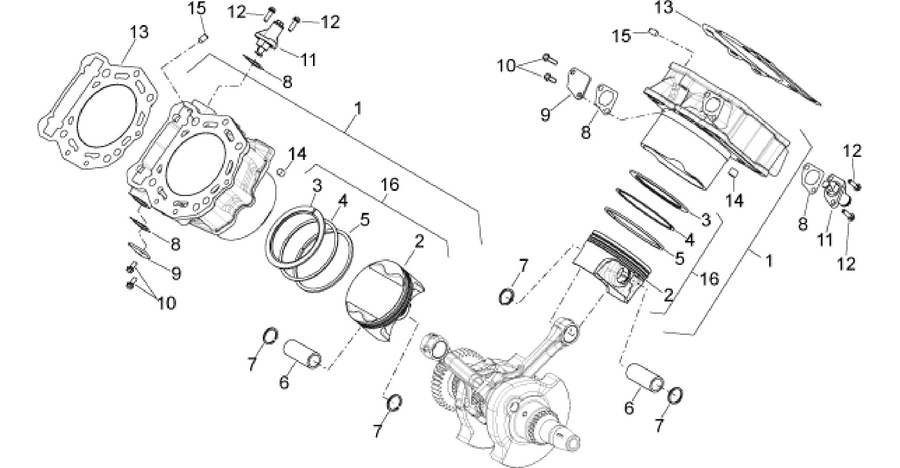 Cylinder with piston