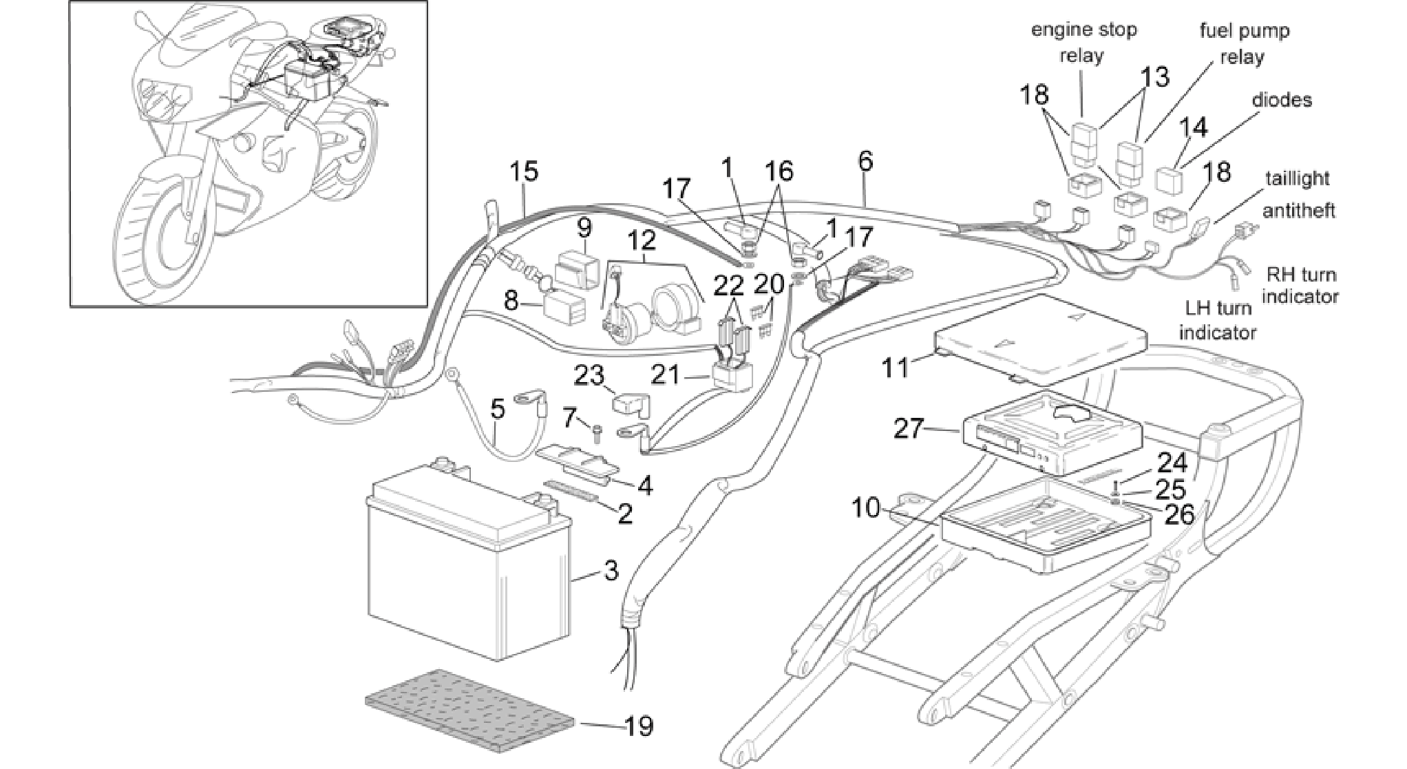 Rear electrical system