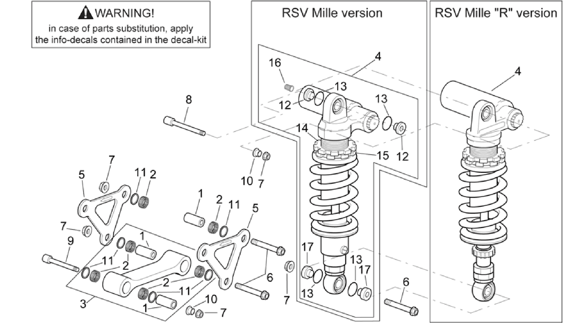 Connecting rod - rear shock abs.