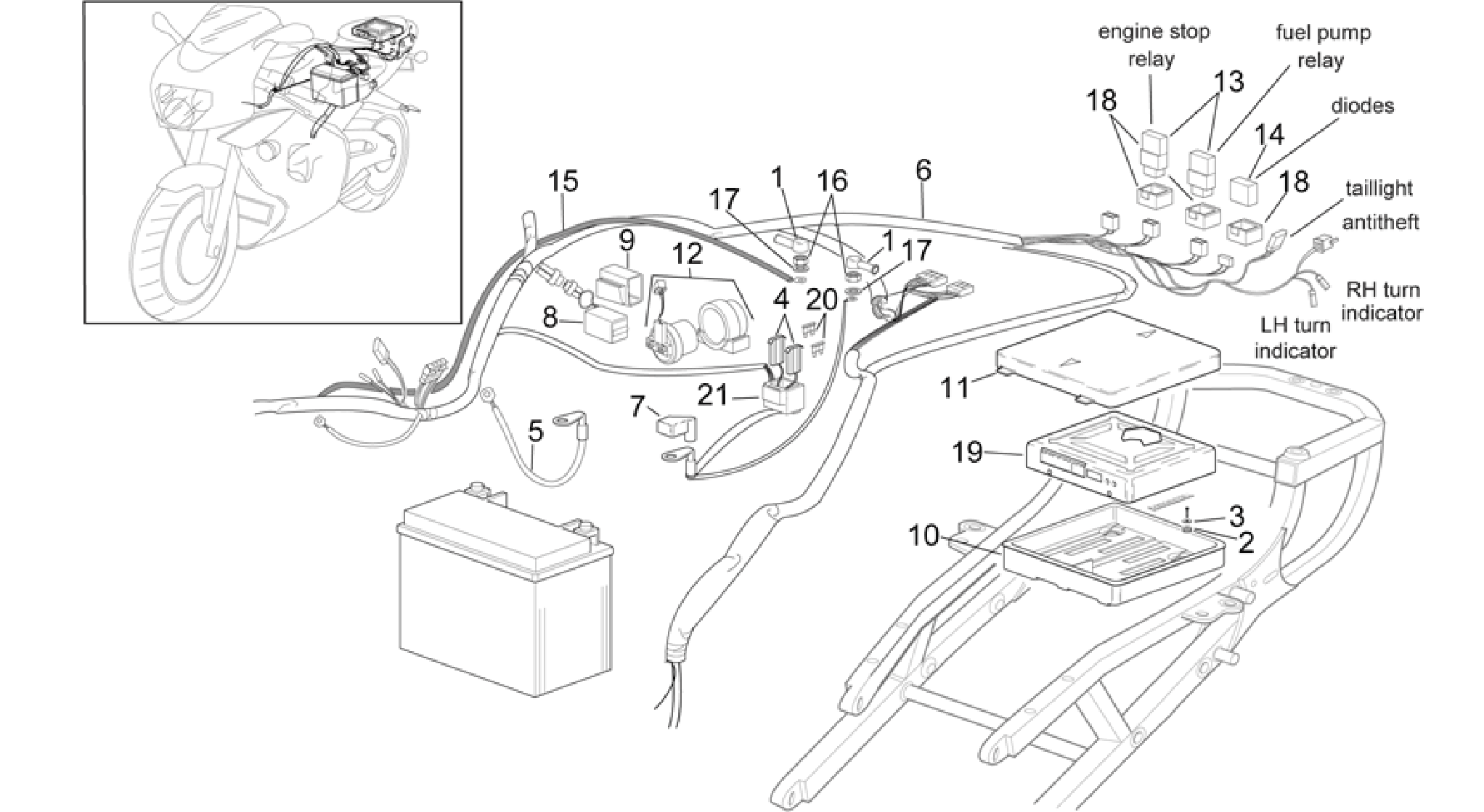 Rear electrical system
