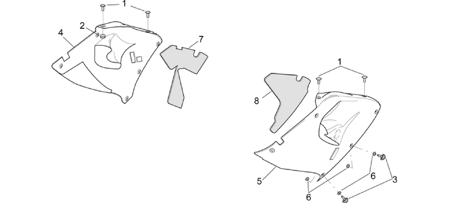 Central body - Upper fairings