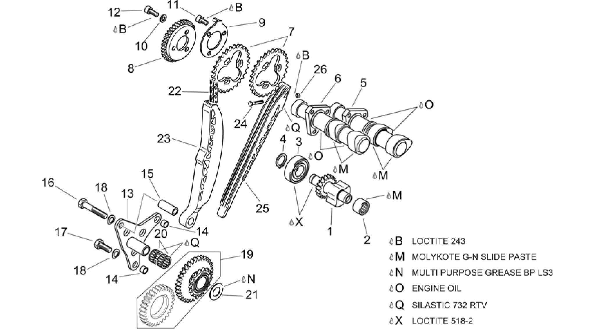 Rear cylinder timing system