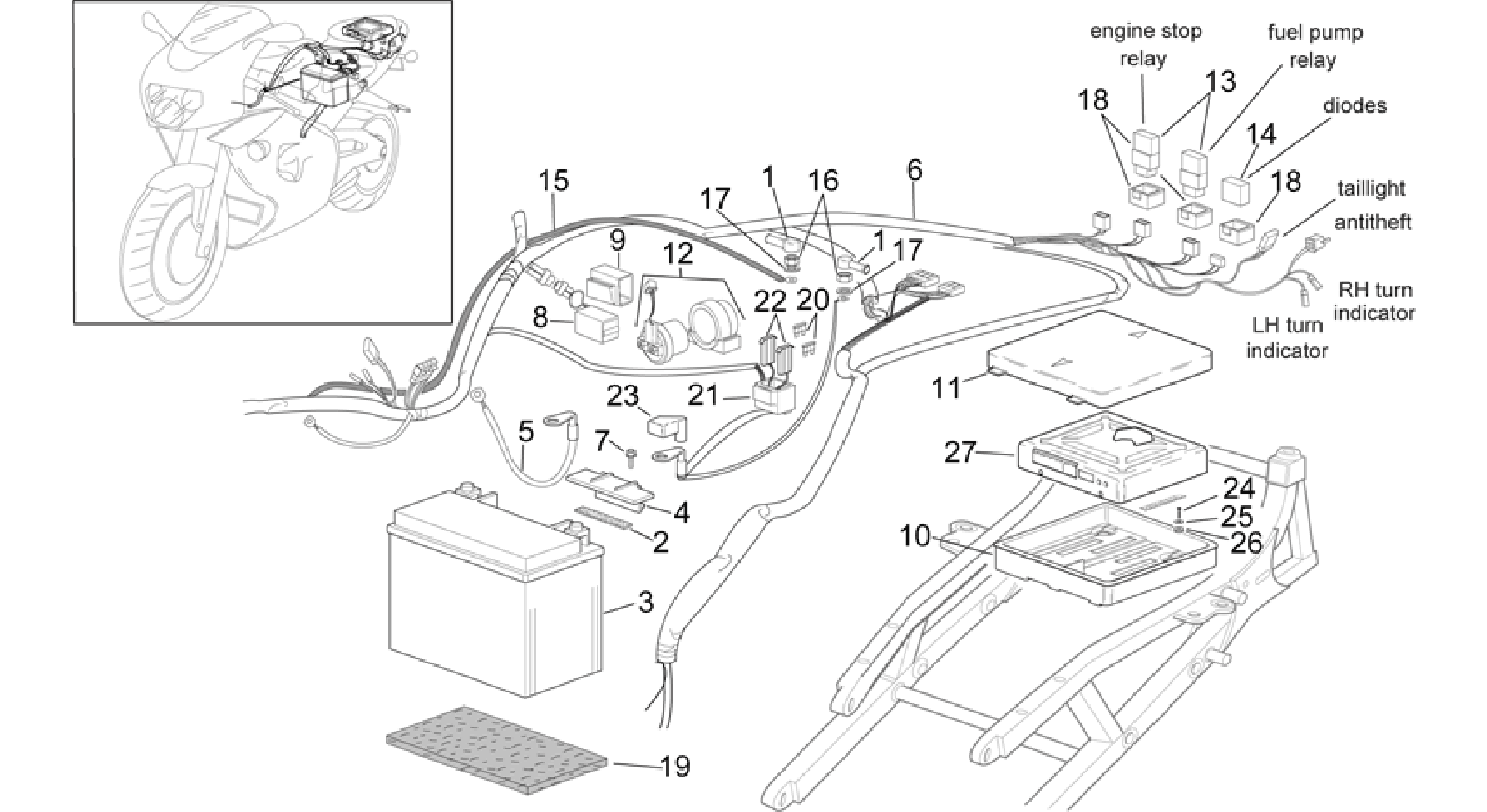 Rear electrical system