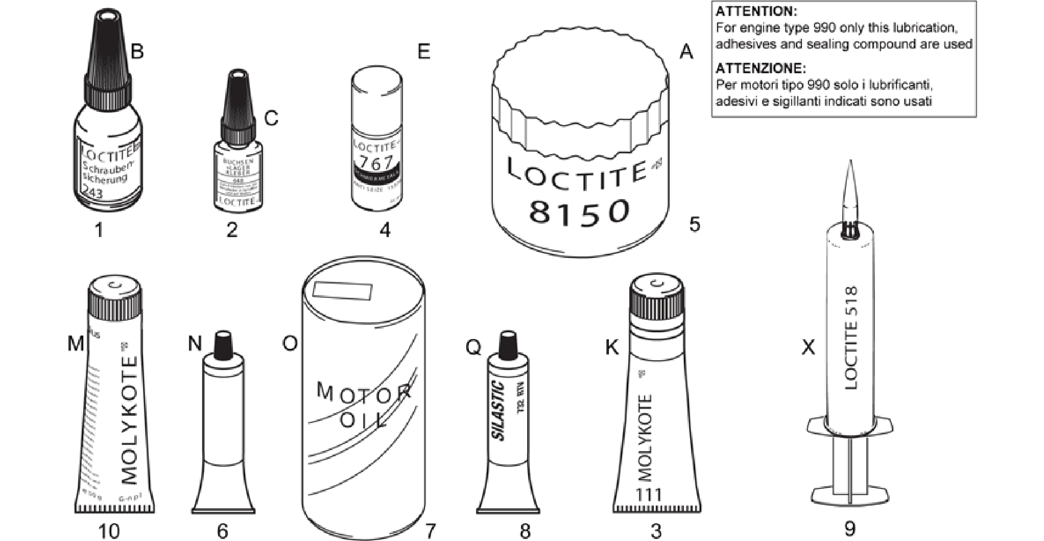 Sealing and lubricating agents