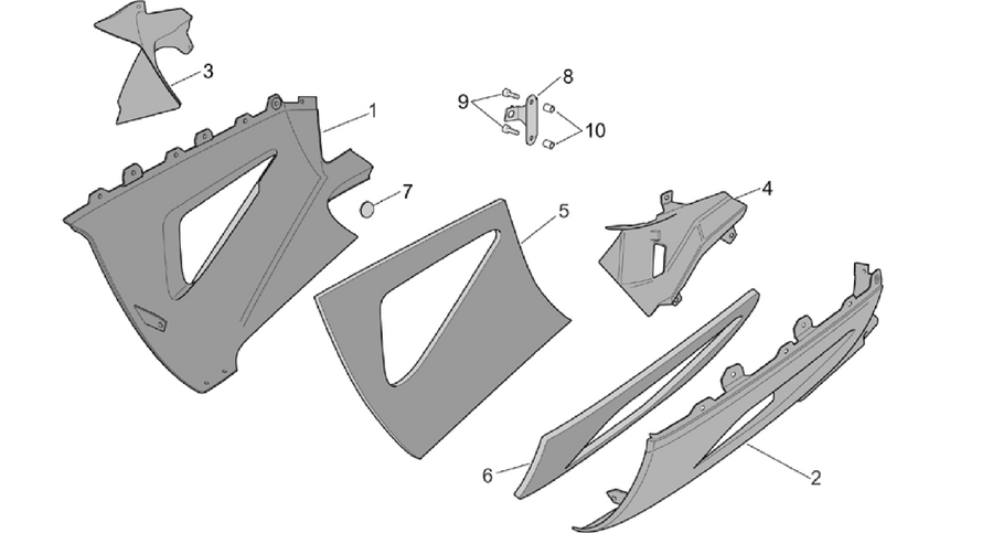 Central body - Lower fairings