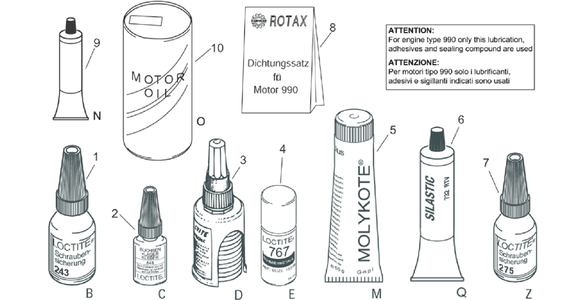 Sealing and lubricating agents