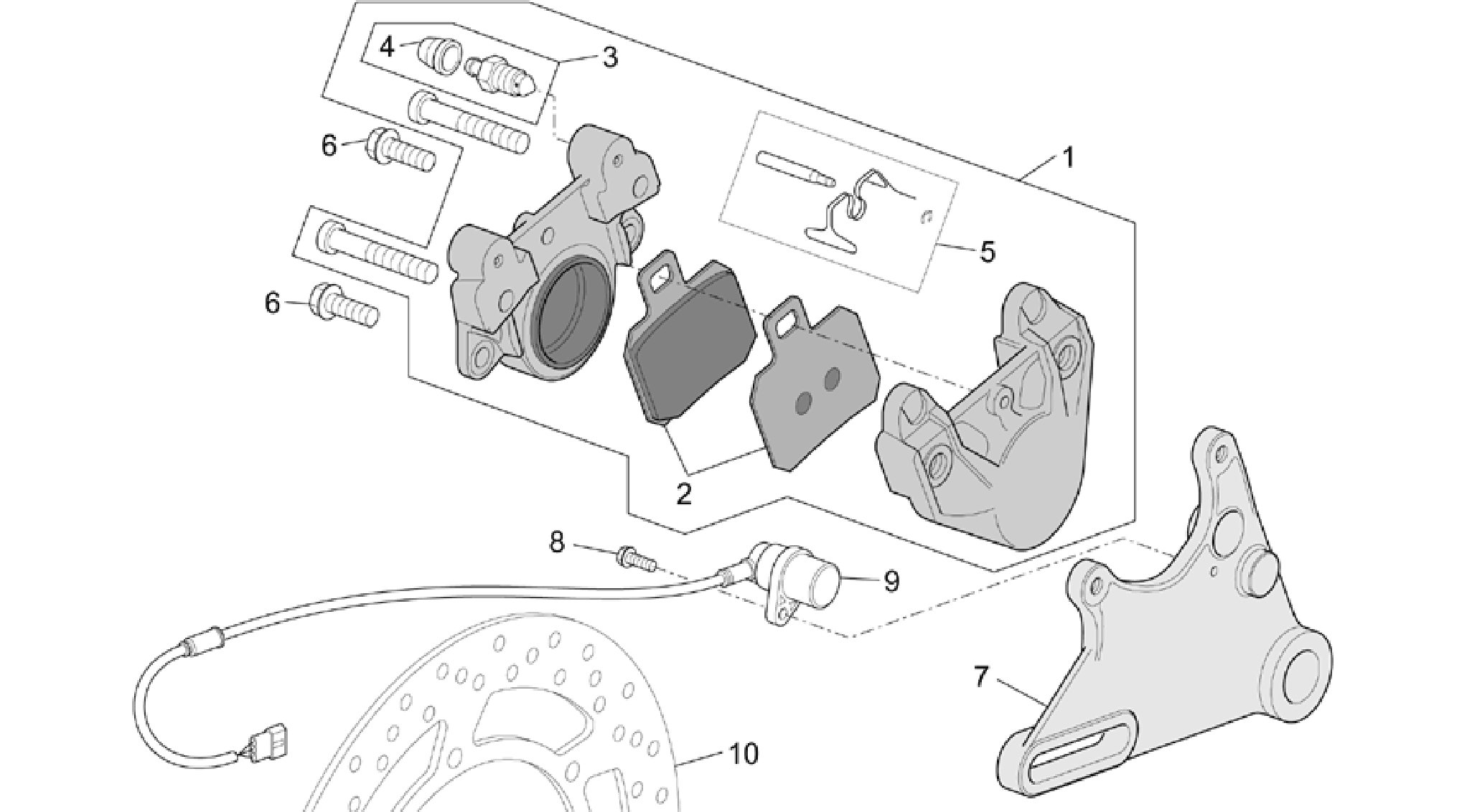 Rear brake caliper