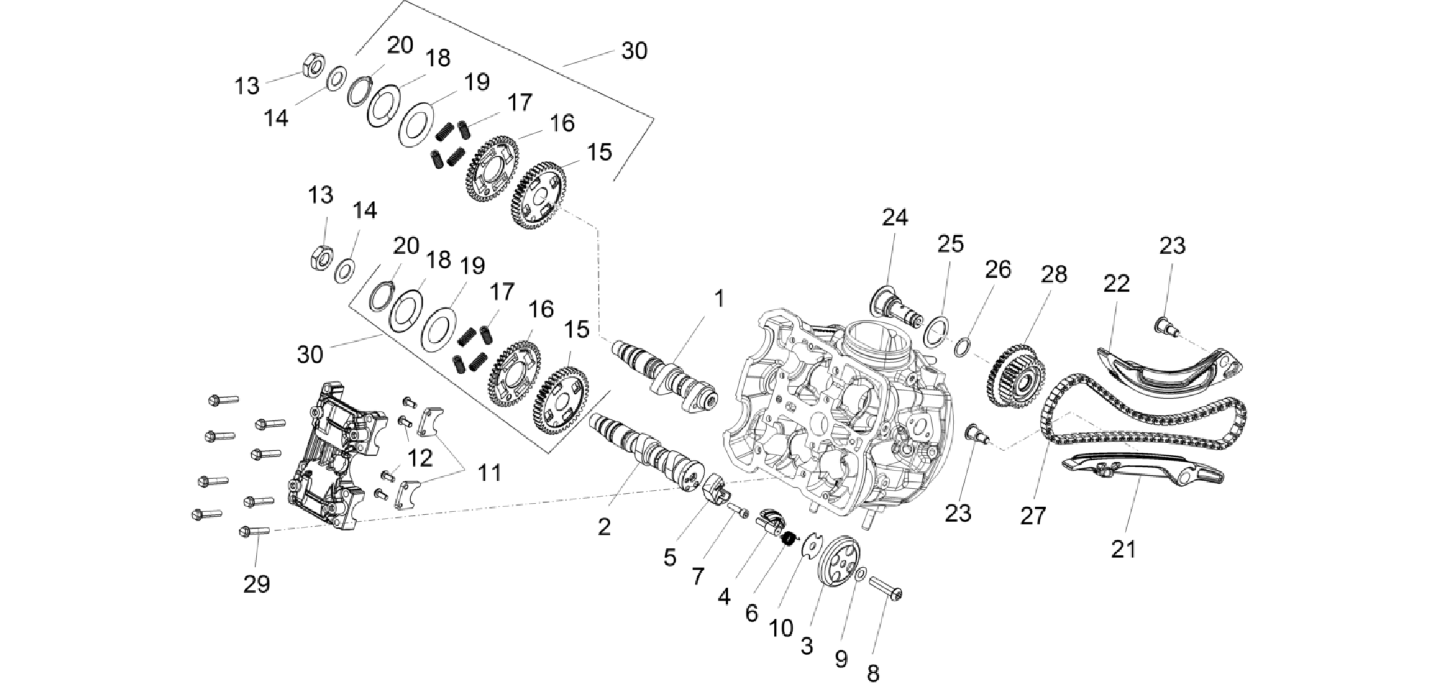 Front cylinder timing system