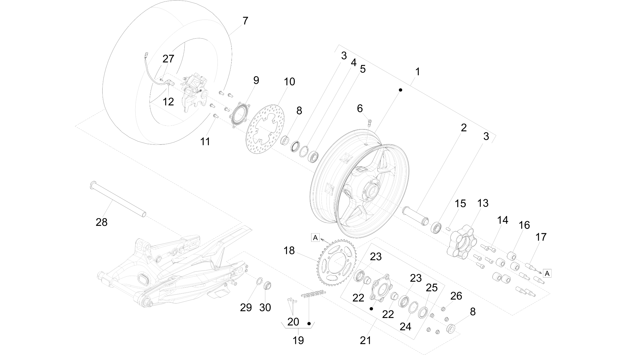 Rear wheel