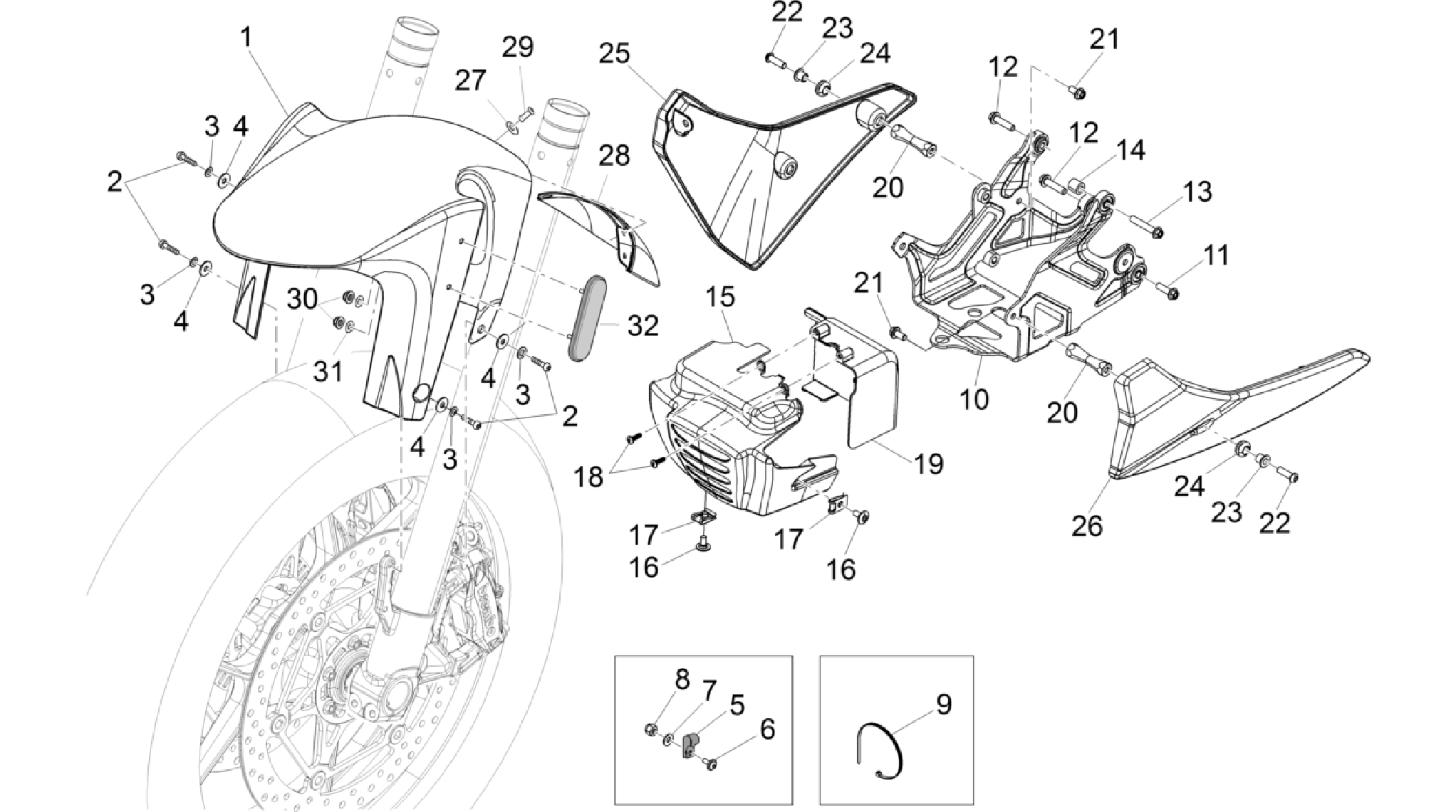 Front mudguard-Pillar