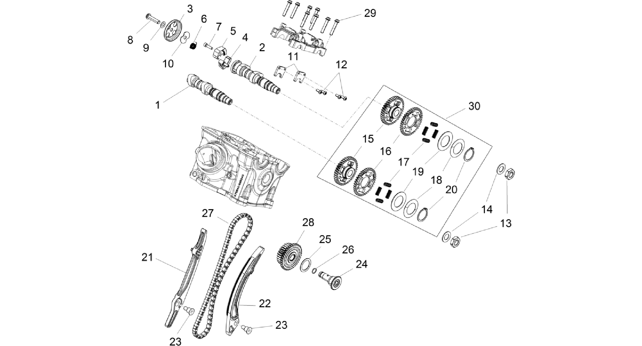 Rear cylinder timing system