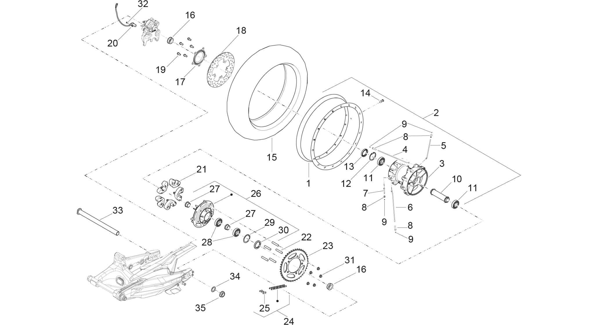 Rear wheel
