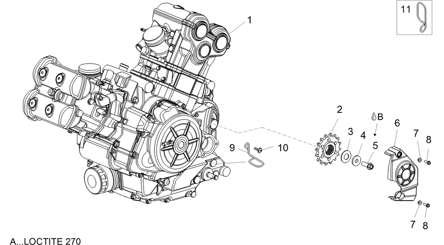 Engine-Completing part-Lever