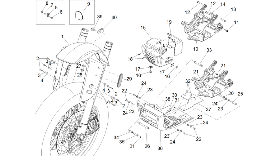 Front mudguard-Pillar