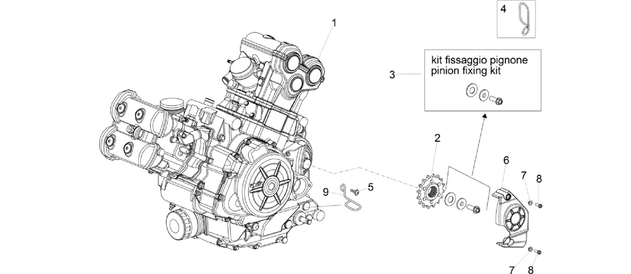 Engine-Completing part-Lever