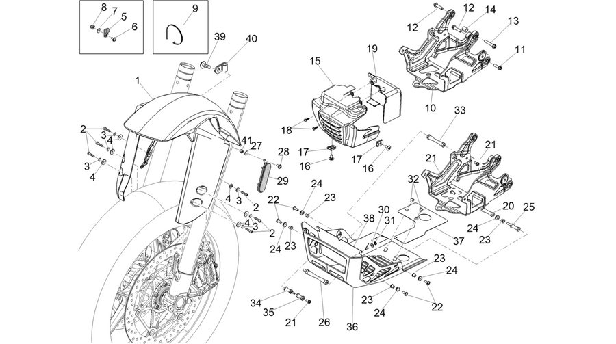Front mudguard-Pillar