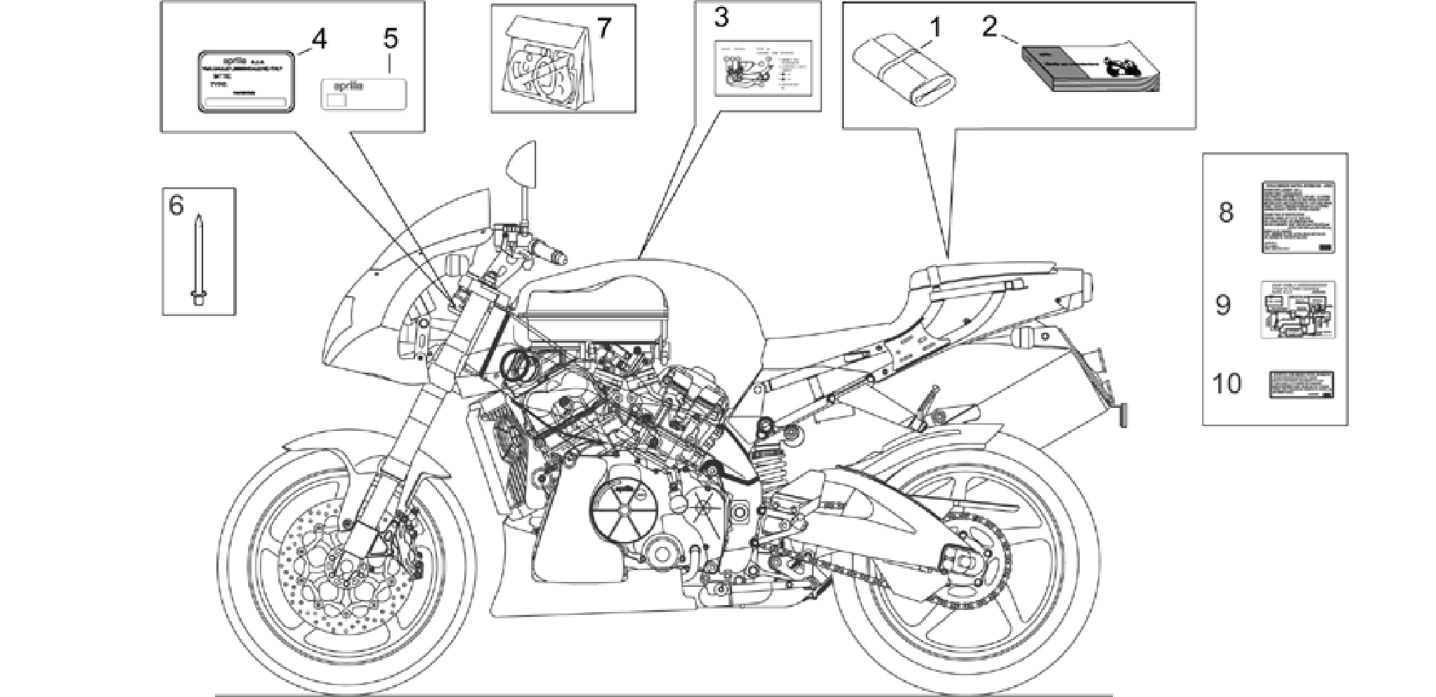 Decal op.handbooks and plate set