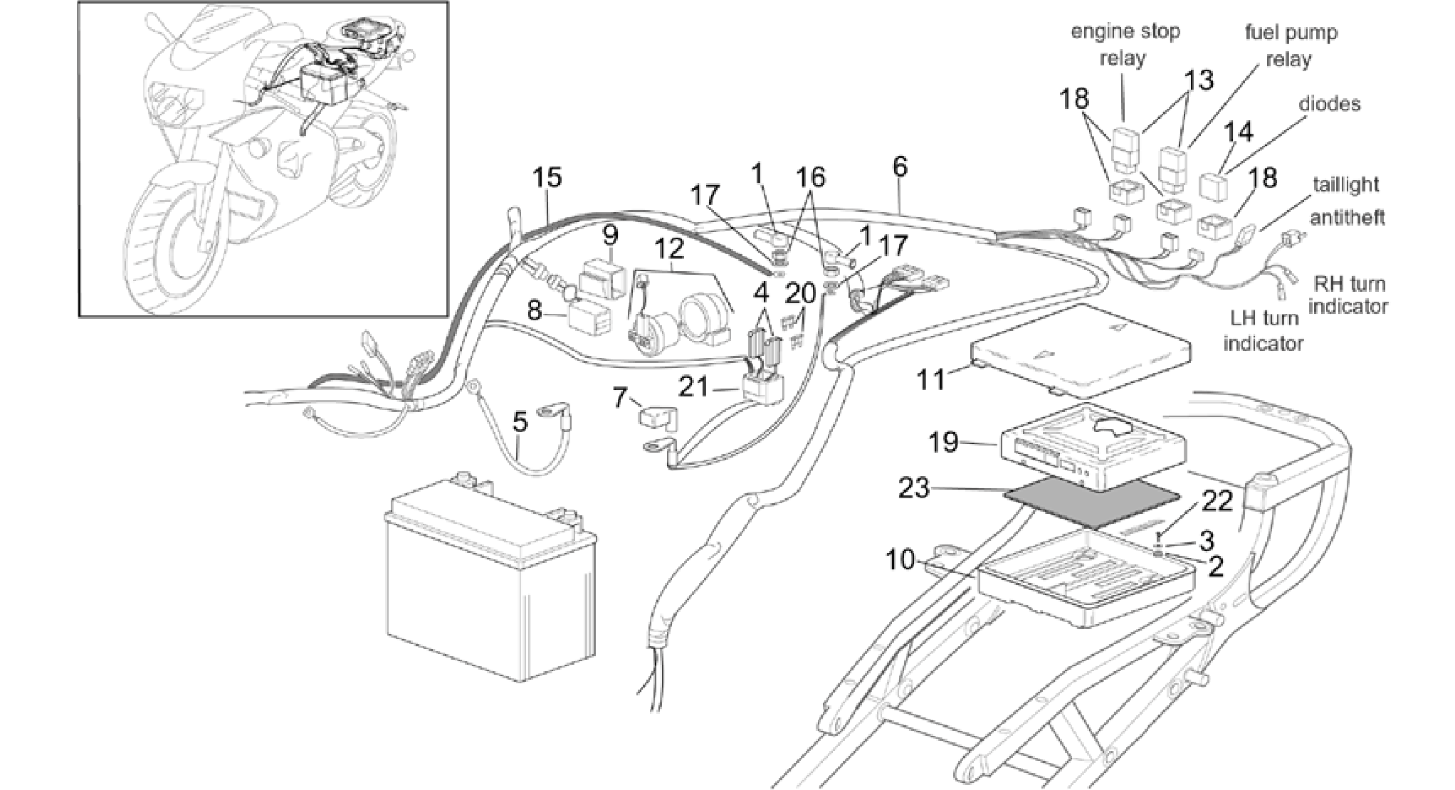 Rear electrical system