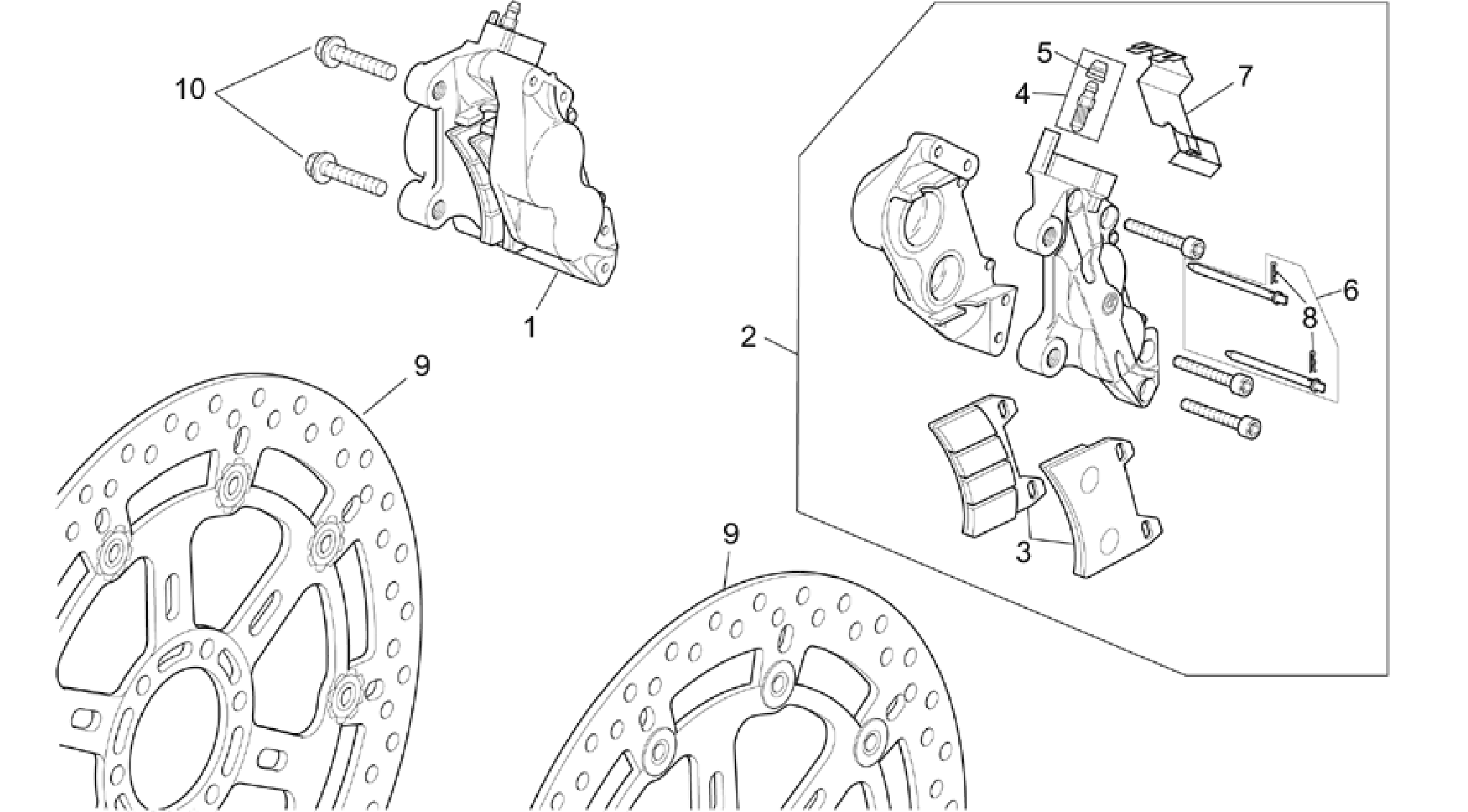 ST-RS vers. front brake caliper