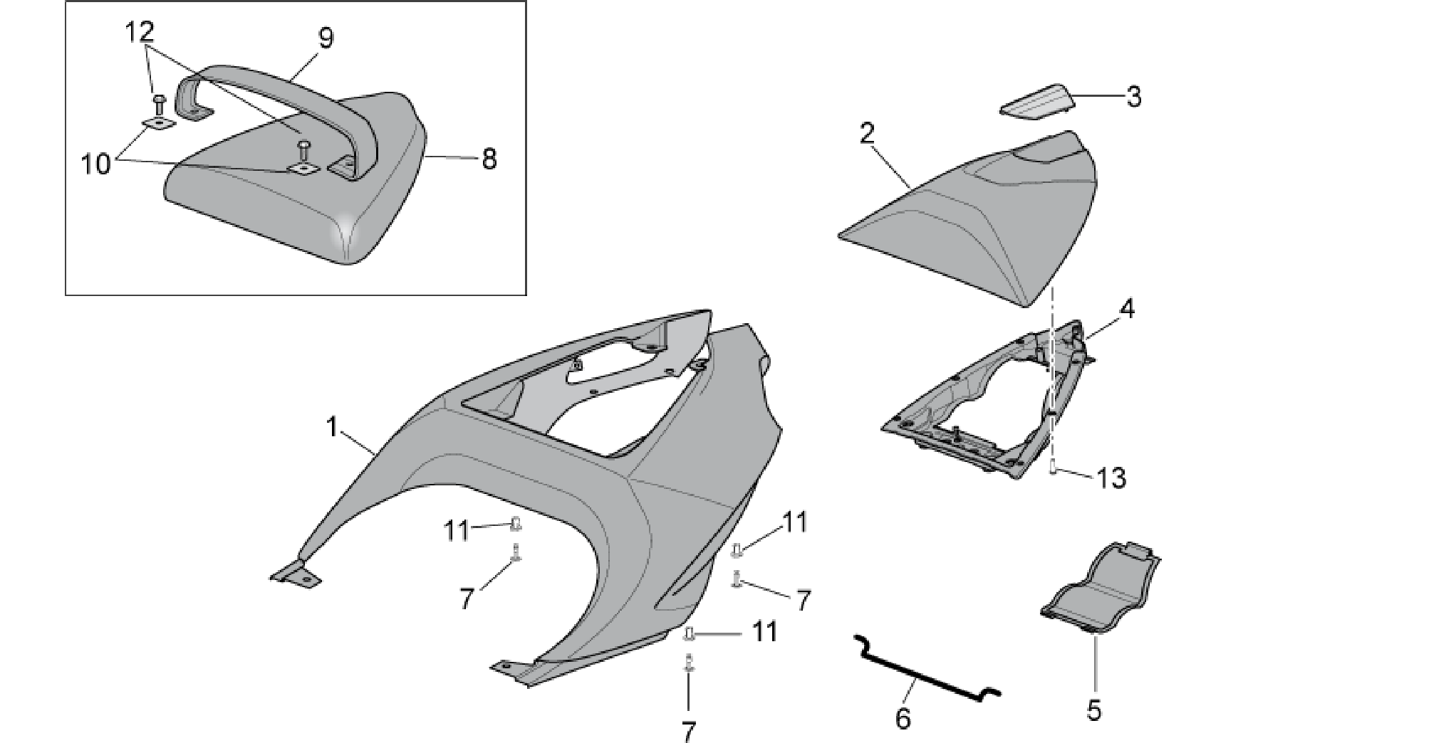Rear body - Rear fairing I