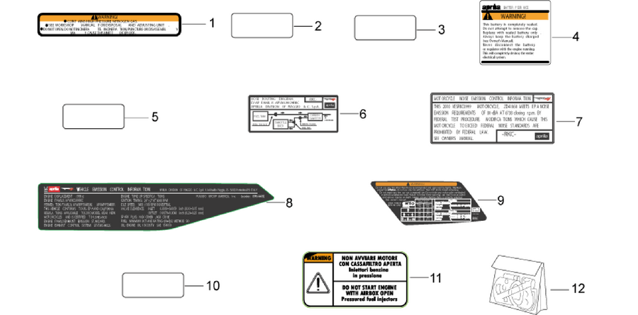 Plate set and decal