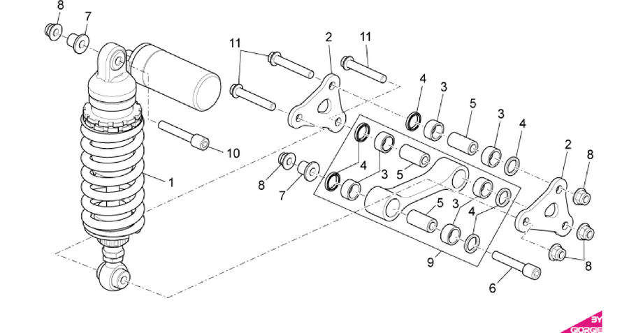 Rear shock absorber