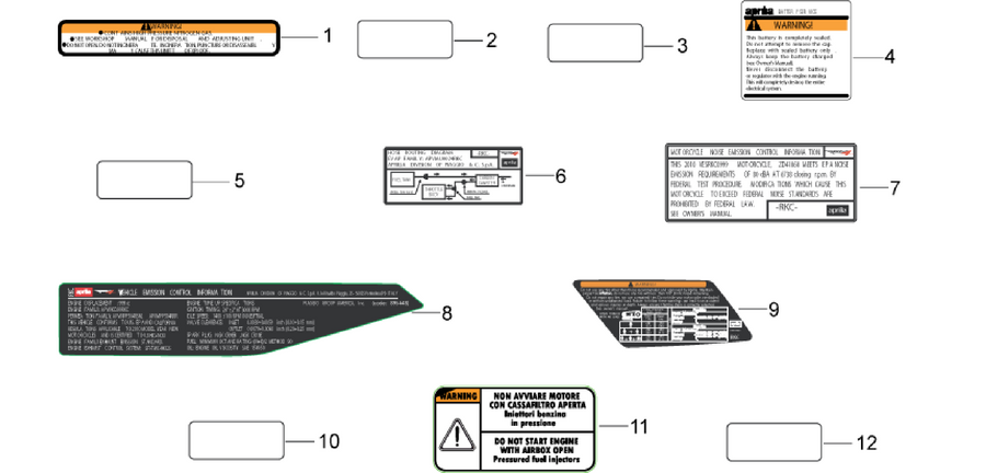 Plate set and decal