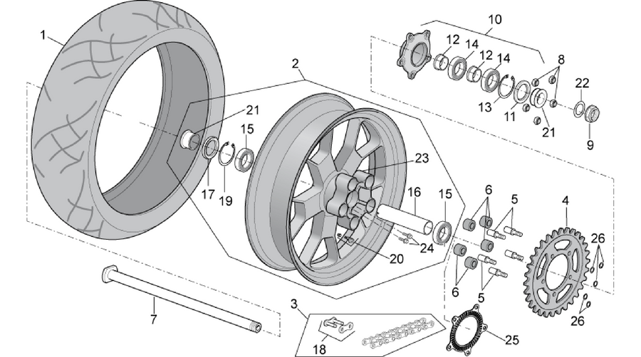 Rear wheel