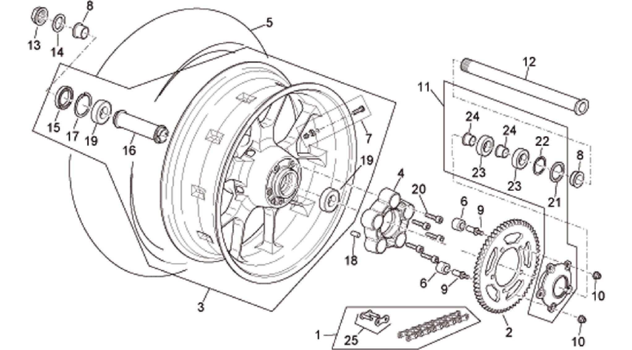Rear wheel R version