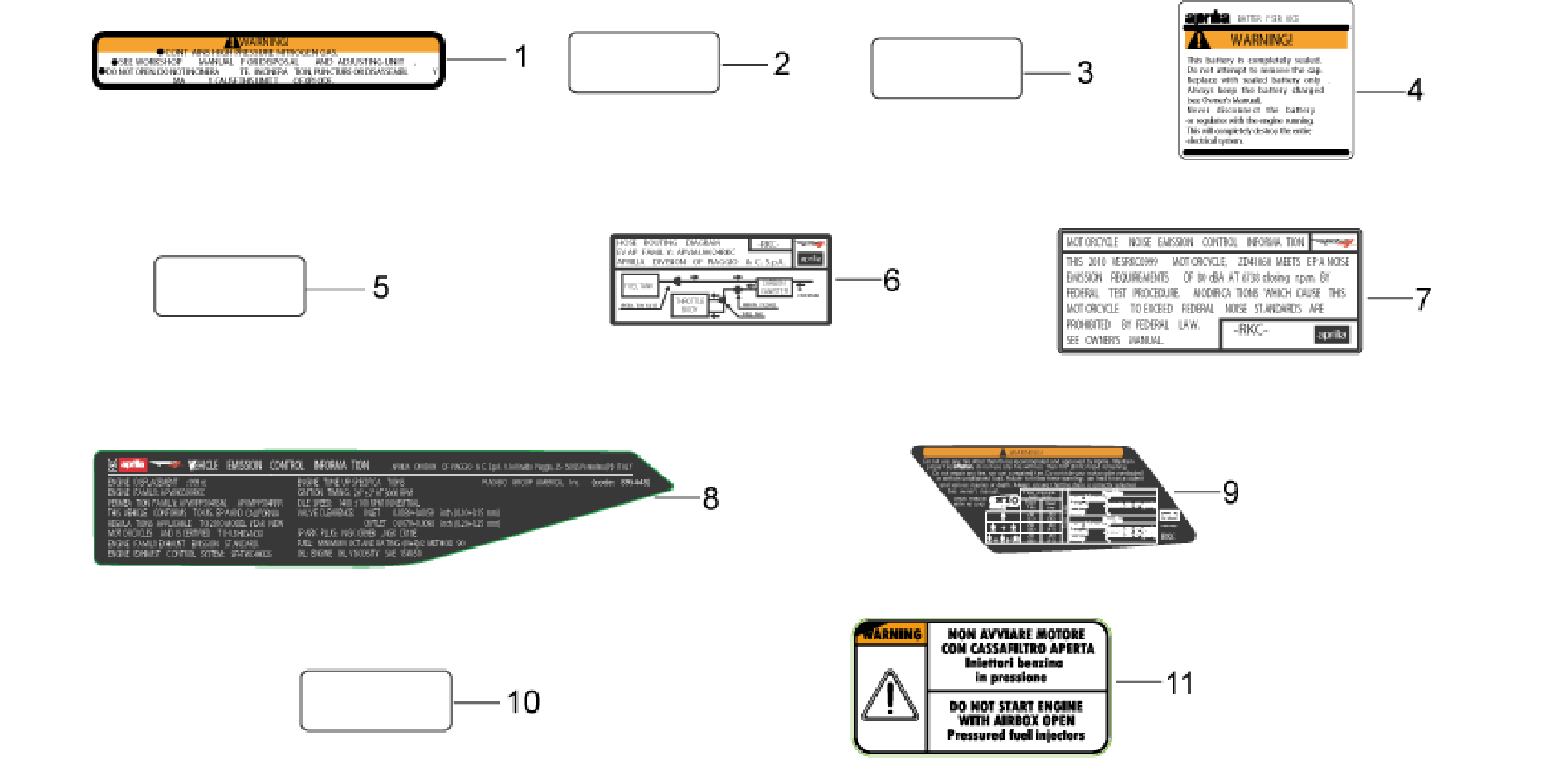 Plate set and decal