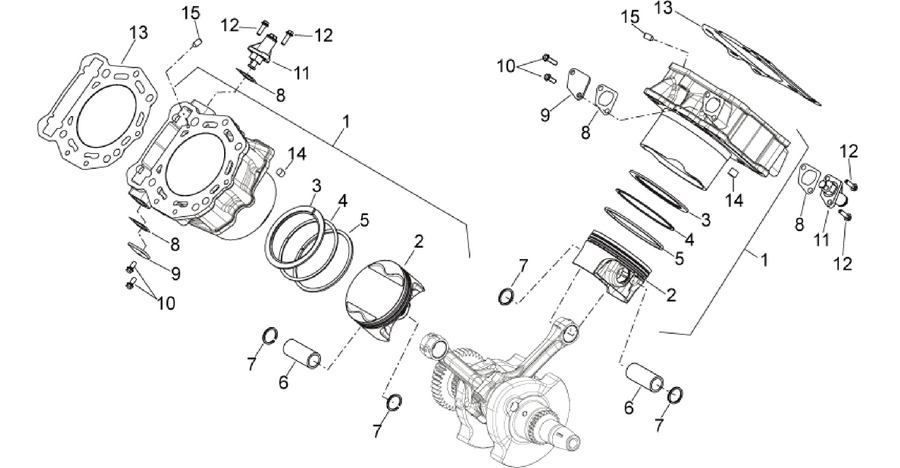 Cylinder with piston