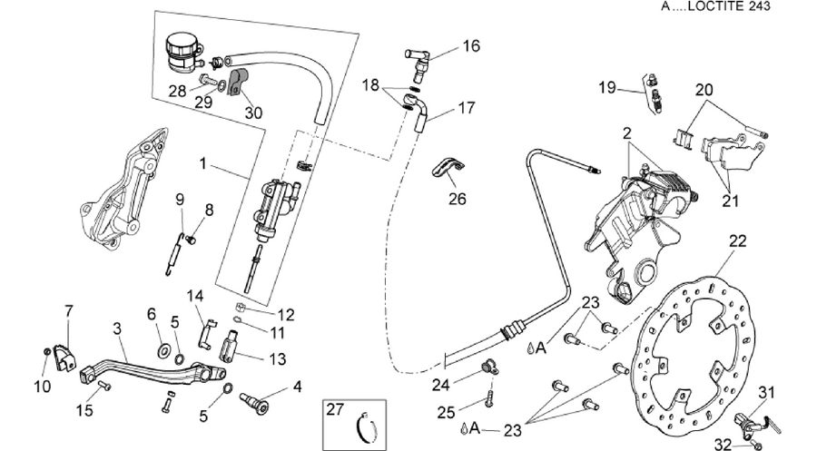 Rear brake system